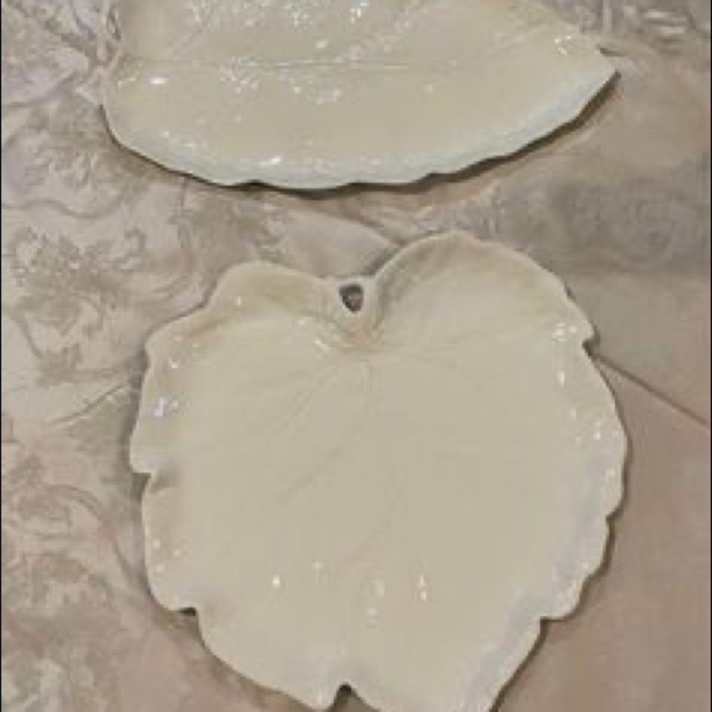 Martha Stewart Patterson Figural Leaf Serving Platters - set of 2!